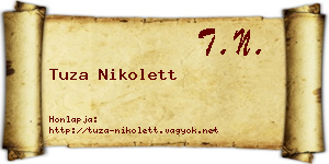 Tuza Nikolett névjegykártya